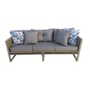 Ver imagem 2 de Conjunto de sofá 3L + 2x Poltronas - Corda náutica cor areia/ Alumínio - Karsten Acquablock - Jardim