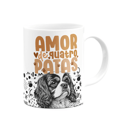 Caneca - Amor de Quatro Patas - Cachorro Cavalier - 2