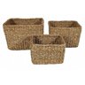 Cesto Cachepô de Palha Natural Seagrass Quadrado M Lili Casa Único - 2