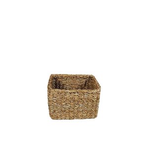 Cesto Cachepô de Palha Natural Seagrass Quadrado M Lili Casa Único