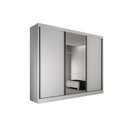 Ver imagem 1 de Guarda Roupa Casal 3 Portas de Correr e 6 Gavetas c/ Espelho Toulon Branco - Novo Horizonte