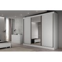 Ver imagem 3 de Guarda Roupa Casal 3 Portas de Correr e 6 Gavetas c/ Espelho Toulon Branco - Novo Horizonte
