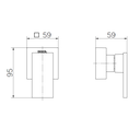 Ver imagem 2 de Acabamento Registro Edge (db) Docolbase 3/4 Grafite Escovado - Docol