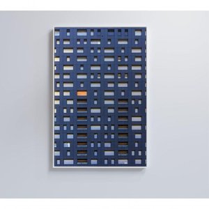 Quadro Arquitetura Retângulos 80x120 Cm Vidro Impresso