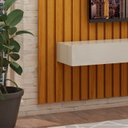 Ver imagem 3 de Rack com Painel para Sala Ripado Cleann 2.2 Naturale com Off White ? Móveisaqui Moveisaqui