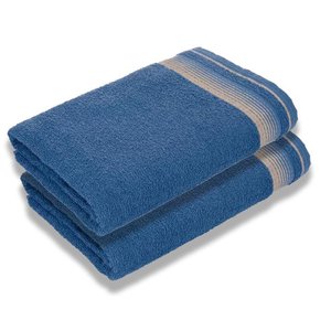 Kit com 2 Toalhas de Banho Luxury Soft Beka 360 G-m² Luxo Azul