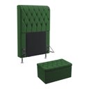 Ver imagem 1 de Kit Cabeceira Estofada Decorativa Cama Box Bellatrix 90 Para Cama de Solteiro Calçadeira Sagitarius