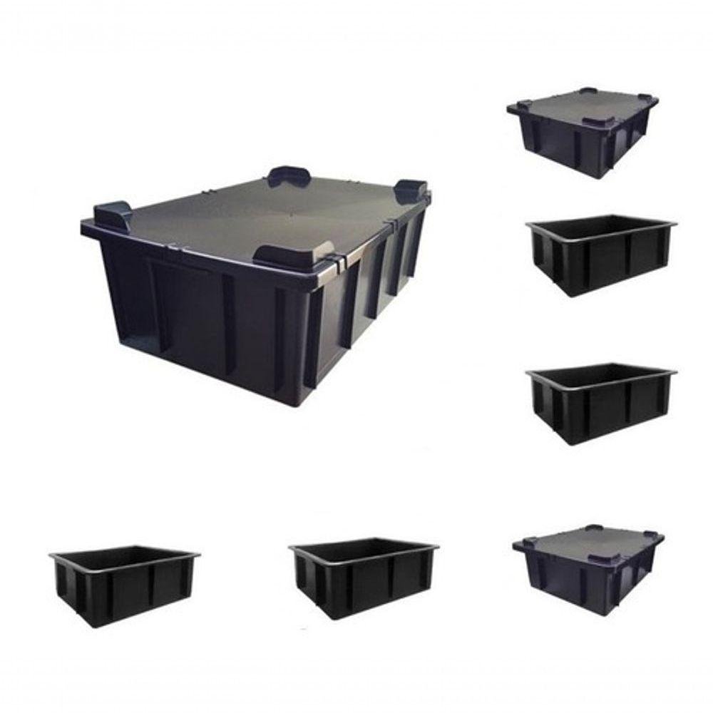 Caixa Plastica Organizadora 15,5l com Tampa Tipo Container - 4