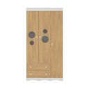 Ver imagem 7 de Guarda-roupa Infantil 92cm com Vidro 3 Portas e 2 Gavetas Sonho Multimóveis Mp4472 Branco/madeirado