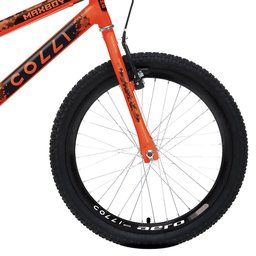 Bicicleta Max Boy Cross Aro 20 Freio V-brake 1 Marcha Laranja Neon - Colli Bike - 4 Bicicleta Max Boy Cross Aro 20 Freio V-brake 1 Marcha Laranja Neon - Colli Bike - 4