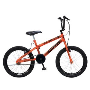 Bicicleta Max Boy Cross Aro 20 Freio V-brake 1 Marcha Laranja Neon - Colli Bike