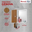 Ver imagem 3 de Armário para Banheiro com Espelho Bechara Genova Armarinho Superior Espelheira C Porta Várias Cores