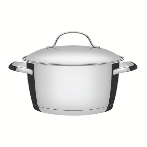 Caçarola Funda Allegra Aço Inox Fundo Triplo Fogões de Indução 18 Cm 2,2l - Tramontina 62654181