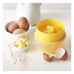 Kit com 3 Separador de Ovos Plástico Amarelo - 3