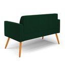 Ver imagem 7 de Sofá 2 Lugares Namoradeira Pé Palito Castanho Marisa Bouclê Verde D03 - D'Rossi