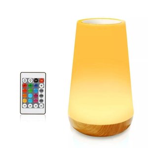 Luminária de Mesa Bravalumi Led Magic Colors Rgb Touch Usb Amadeirado