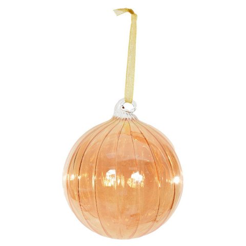 Bola Decorativa de Natal Dourada 10cm Unitária