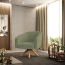 Ver imagem 2 de Poltrona Decorativa Giratória Ma30 Stella Bouclê Pistache - D’Rossi