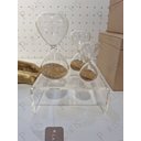 Ver imagem 2 de Ampulheta Decorativa em Vidro Areia Marrom 1 Minuto 6cm 18743p Mart