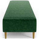 Ver imagem 6 de Kit 02 Puffs Decorativo Sala de Estar Bali W01 Pés Palito 190x60cm Couríssimo Verde - Lyam Decor