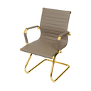 Ver imagem 1 de Cadeira de Escritório Eames Caramelo - Fixa | Dourado Brilho