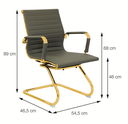 Ver imagem 4 de Cadeira de Escritório Eames Caramelo - Fixa | Dourado Brilho