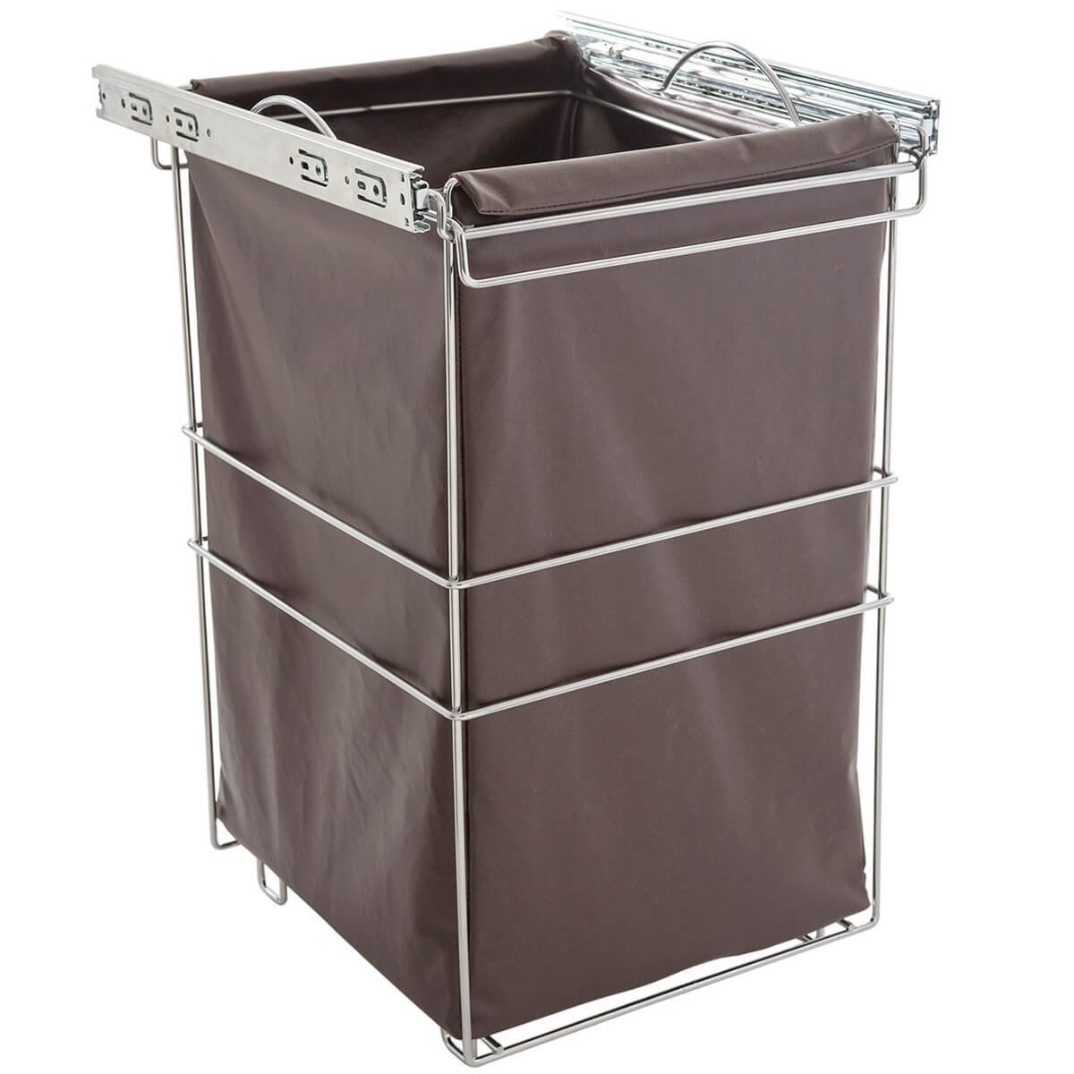 Tulha Aramada Deslizante Cesto Roupa Suja Inox Lavanderia Banheiro Telescopica Masutti - 1
