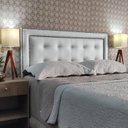 Ver imagem 1 de Cabeceira Cama Queen Veneza 10 Diamond com Tachas Corano Branco 120 Rbl