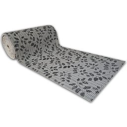 Tapete Passadeira Emborrachada Pvc Antiderrapante 0,65x5,00m Folha Grafite - 1