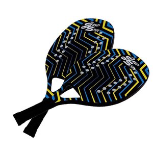 Kit 2 Raquetes de Beach Tennis Sand Spin Aloha Fibra de Carbono Azul - Azul