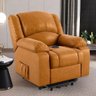 Poltrona do Papai Reclinável Sala de Cinema Madrid Elevação Lift Elétrico Pu Whisky G26 - 3