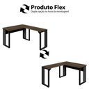 Ver imagem 4 de Escrivaninha em L 120 cm X 150 cm Home Office e Escritório Pés Metal F5 Office Cor:Málaga com