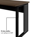 Ver imagem 6 de Escrivaninha em L 120 cm X 150 cm Home Office e Escritório Pés Metal F5 Office Cor:Málaga com