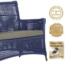 Ver imagem 3 de Jogo Sofá e 2 Poltronas Igapó Alumínio Marrom E8 Trama Azul