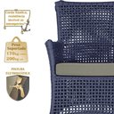 Ver imagem 2 de Jogo Sofá e 2 Poltronas Igapó Alumínio Marrom E8 Trama Azul