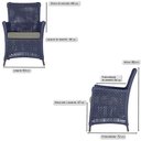 Ver imagem 4 de Jogo Sofá e 2 Poltronas Igapó Alumínio Marrom E8 Trama Azul