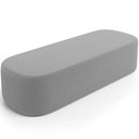 Ver imagem 5 de Kit 02 Puffs Decorativos Orgânicos para Living Quarto 195cm Doha W01 Bouclê Cinza - Lyam Decor