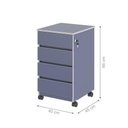 Ver imagem 2 de Arquivo com 4 Gavetas Verbena - Azul Azul