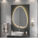 Ver imagem 3 de Conjunto Cecília com Pés 78 Cm Painel Ripado Espelho Led - Fabribam