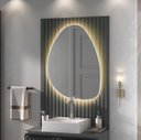 Ver imagem 3 de Conjunto Cecília com Pés 78 Cm Painel Ripado Espelho Led - Fabribam