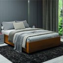 Ver imagem 2 de Cama Box Base Casal para Colchão de até 1,38m Desmontável Aruba Cinamomo Dobuê