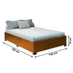 Cama Box Base Casal para Colchão de até 1,38m Desmontável Aruba Cinamomo Dobuê - 3