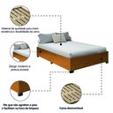 Ver imagem 6 de Cama Box Base Casal para Colchão de até 1,38m Desmontável Aruba Cinamomo Dobuê