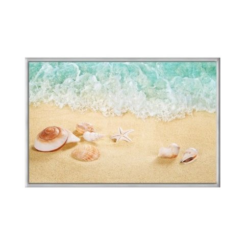 Quadro Decorativo - Praia Concha do Mar e Estrela Flnt059 - Tela Canvas - 60x40cm