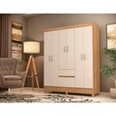 Ver imagem 3 de Guarda Roupa 6 Portas com Pés Flash Ii Amêndola Touch Off White 62920 Demóbile