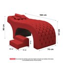 Ver imagem 4 de Maca Salão de Beleza Para Esteticista Charme e Puff Escada Estofada 190x70cm Suede - Desk Design Ver