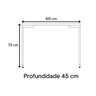 Mesa Industrial Escrivaninha Moderna Mdf 120x60 Metalon Preto Plancasa Louro Freijo - 5