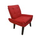 Ver imagem 1 de Poltrona Decorativa Emilia Plus Pé Palito em Suede - Vermelha