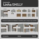 Ver imagem 3 de Armário de Cozinha Completa 197 Cm Rustic-cinza Emilly Madesa 02