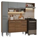 Ver imagem 5 de Armário de Cozinha Completa 197 Cm Rustic-cinza Emilly Madesa 02